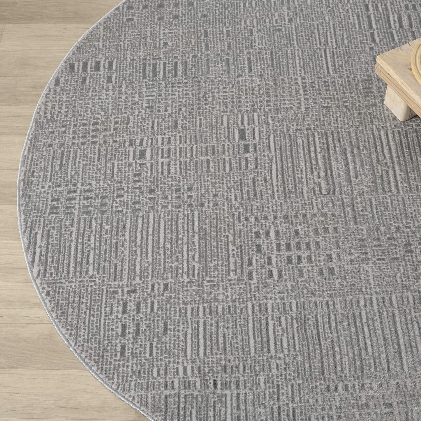 Noble Slate Round in Grey Color Rug