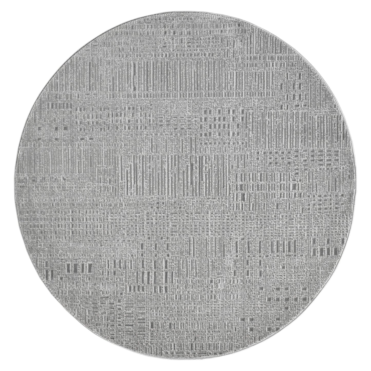 Noble Slate Round in Grey Color Rug