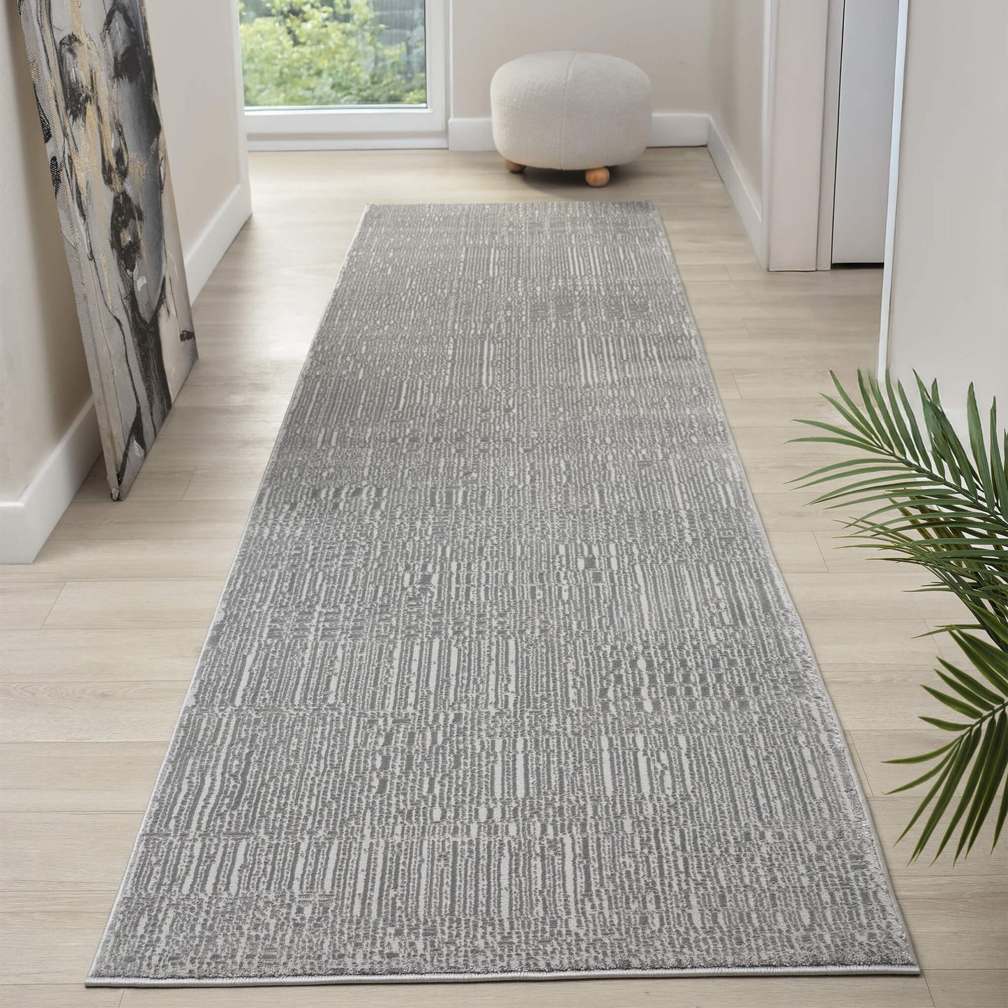 Noble Slate in Grey Color : Runner Rug