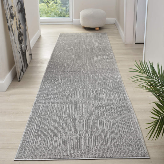 Noble Slate in Grey Color : Runner Rug