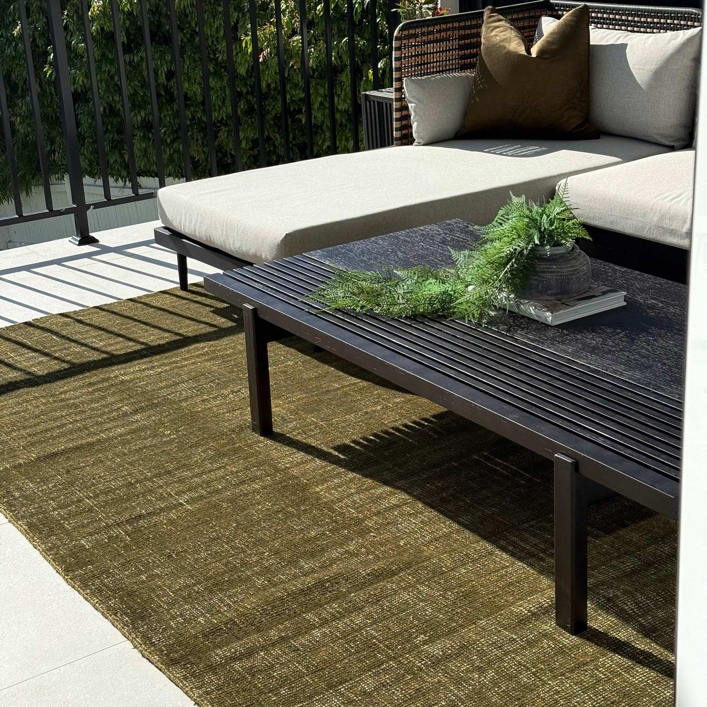 Harbour Indoor Outdoor in Olive Green Rug