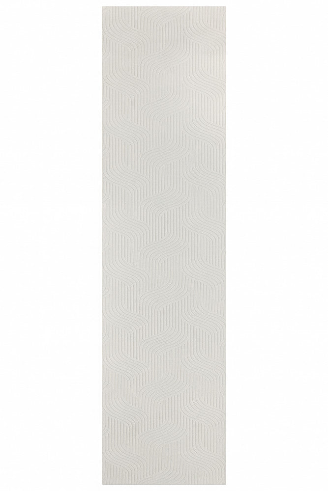 Ontario Velvet in Ivory : Runner Rug