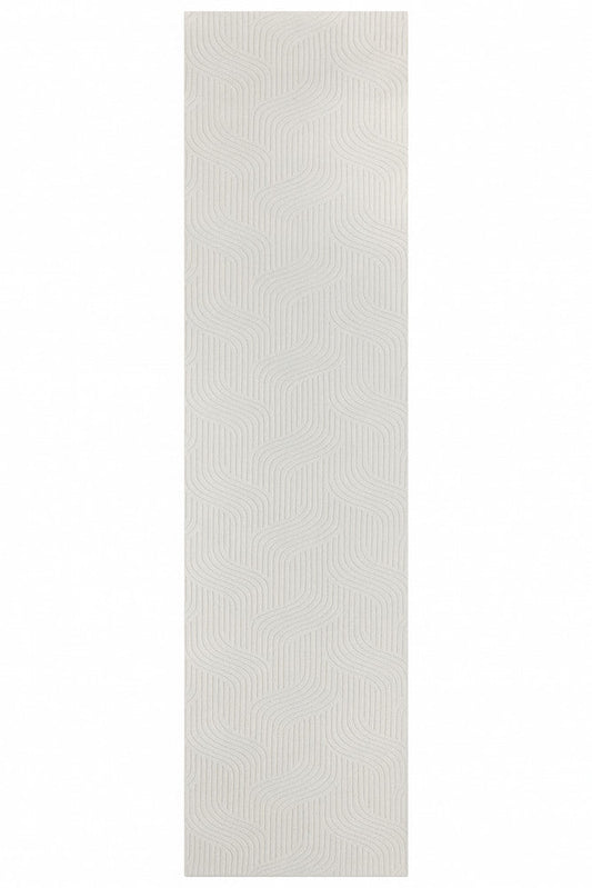 Ontario Velvet in Ivory : Runner Rug