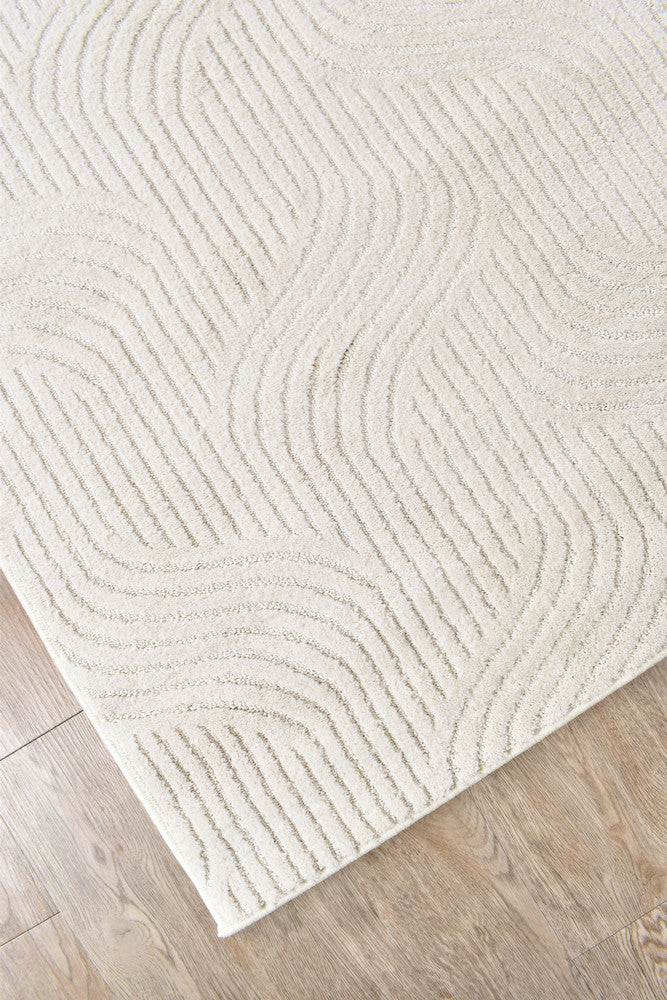 Ontario Velvet in Ivory : Runner Rug
