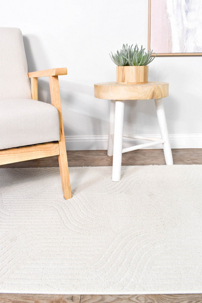 Ontario Velvet in Ivory : Runner Rug