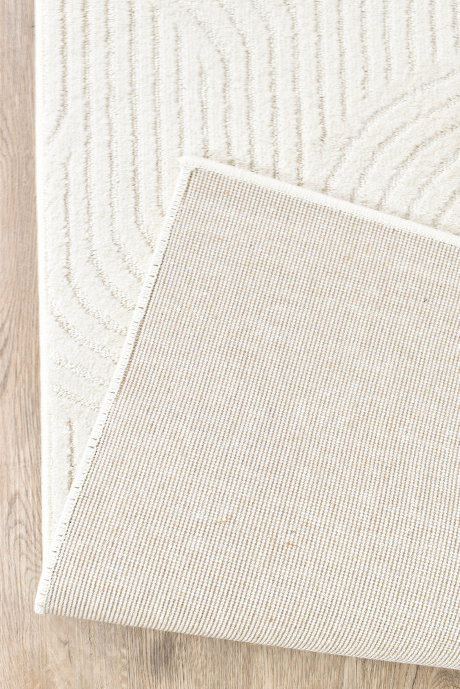 Ontario Velvet in Ivory : Runner Rug
