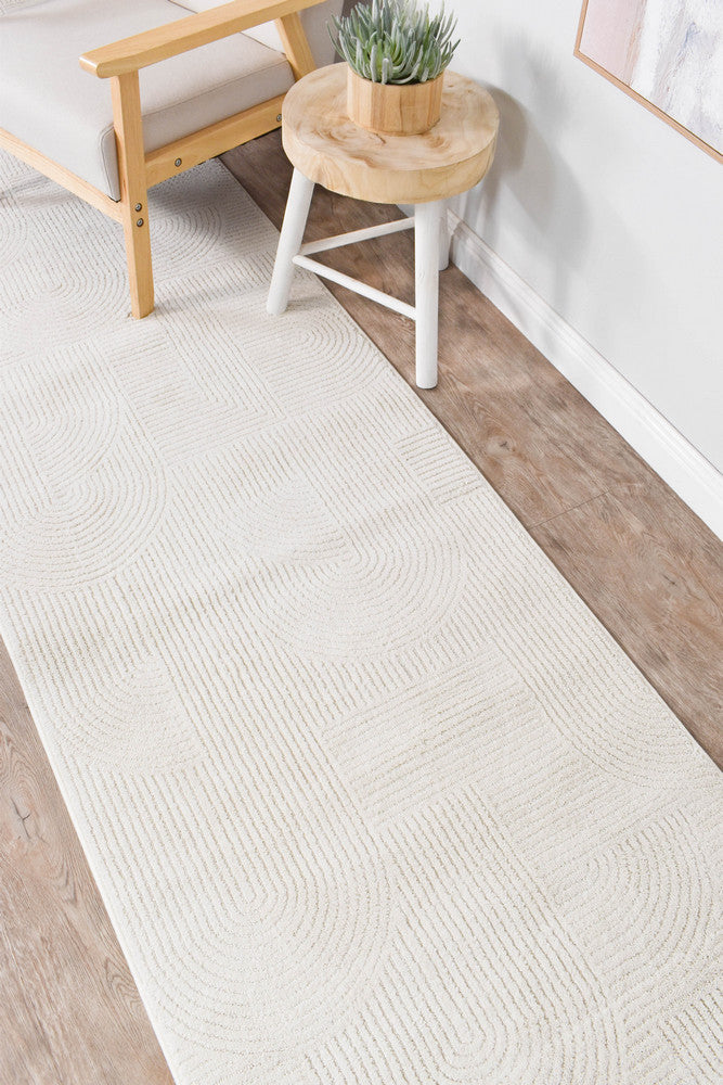 Ontario Silk in Cream : Runner Rug