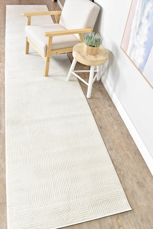 Ontario Silk in Cream : Runner Rug