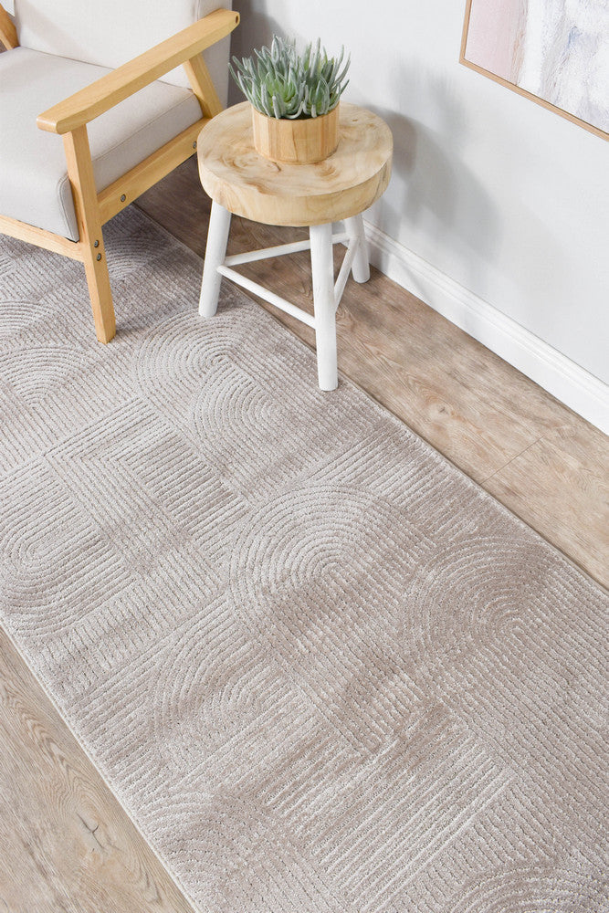Ontario Taupe in Grey : Runner Rug