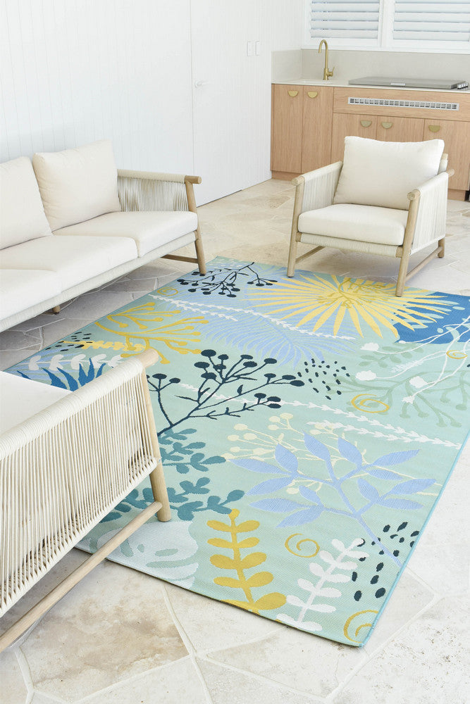 Paradise in Deep Blue Colour Rug