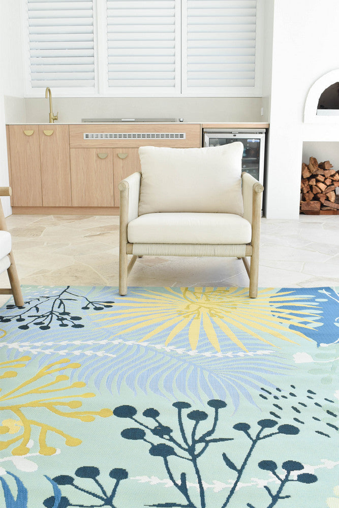 Paradise in Deep Blue Colour Rug