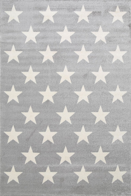 Piccolo Stars Kids in Light Grey and White Rug
