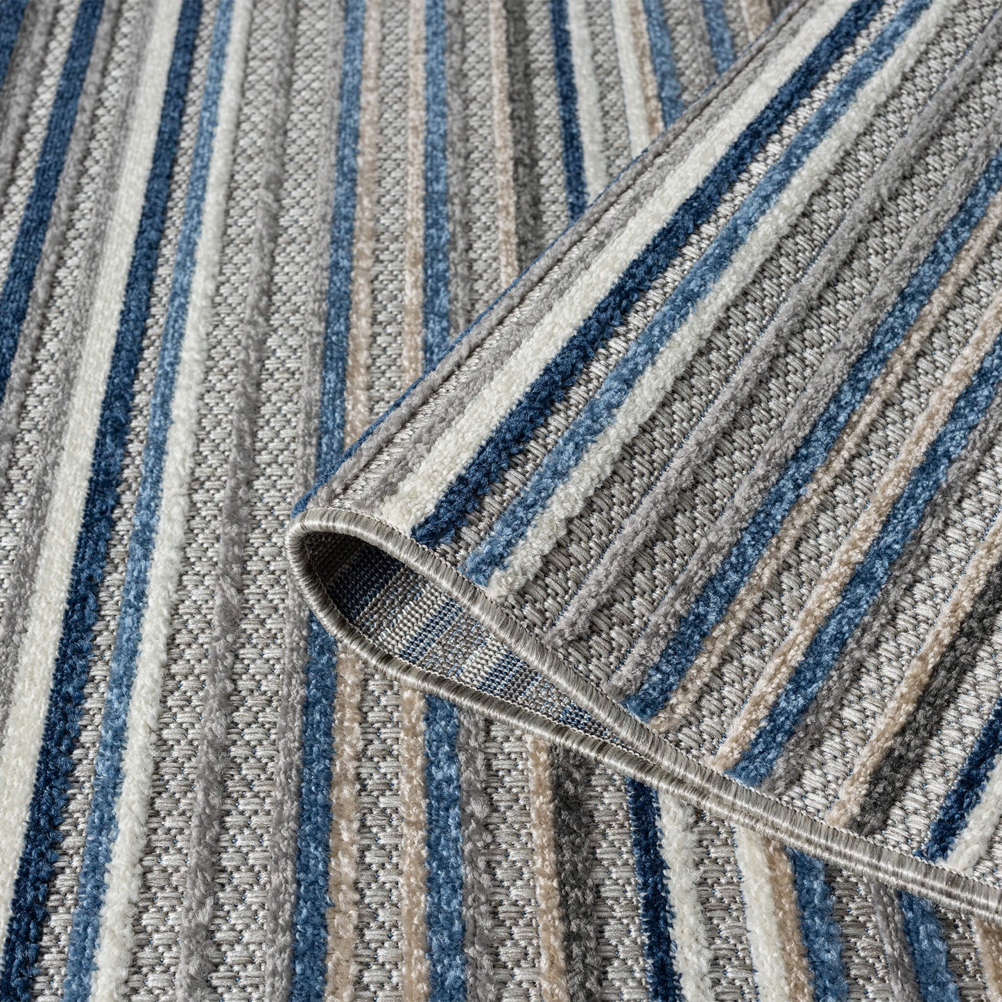 Paradise Cloud Floral Patterns & Shed Resistant in Grey : Runner Rug
