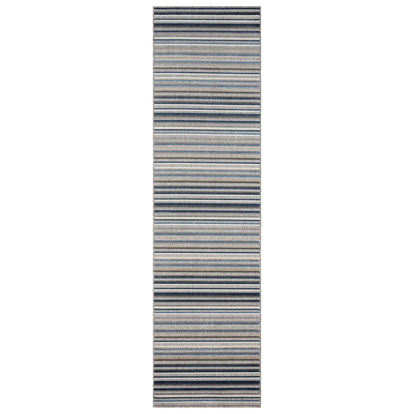 Paradise Cloud Floral Patterns & Shed Resistant in Grey : Runner Rug