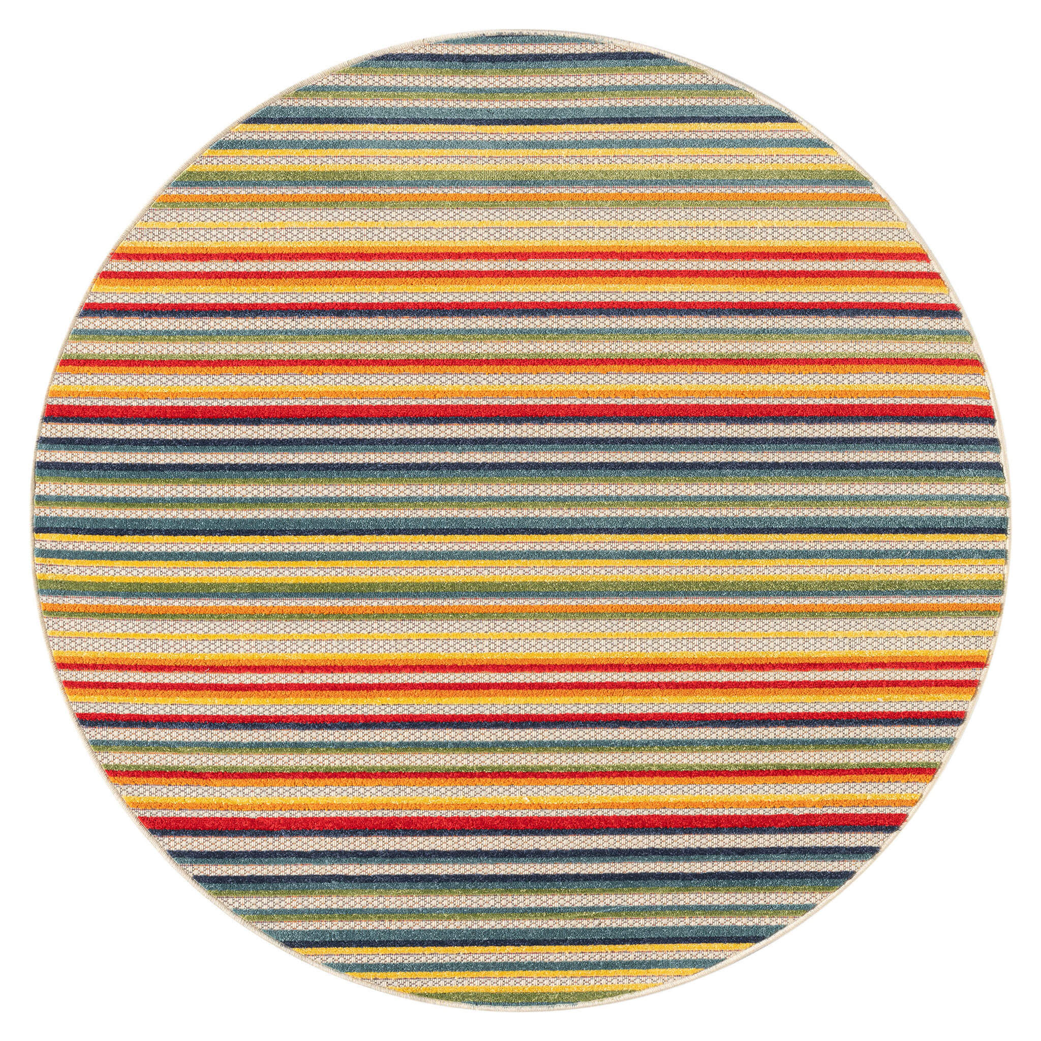 Shed Rug Paradise Bold Tropical & Outdoor Shed Resistant in Multicolour : Round ...
