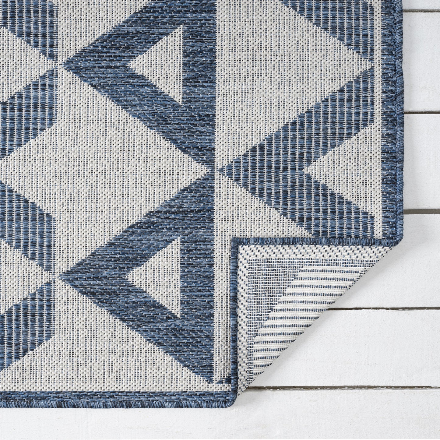 Patio Indigo in Blue : Runner Rug