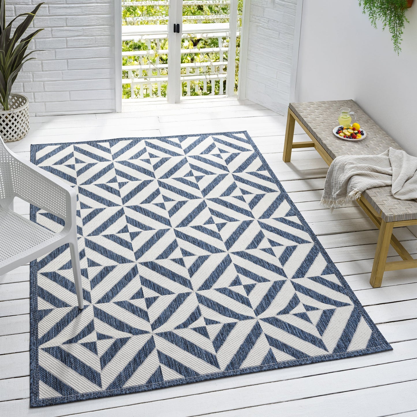 Patio Aqua in Blue Rug