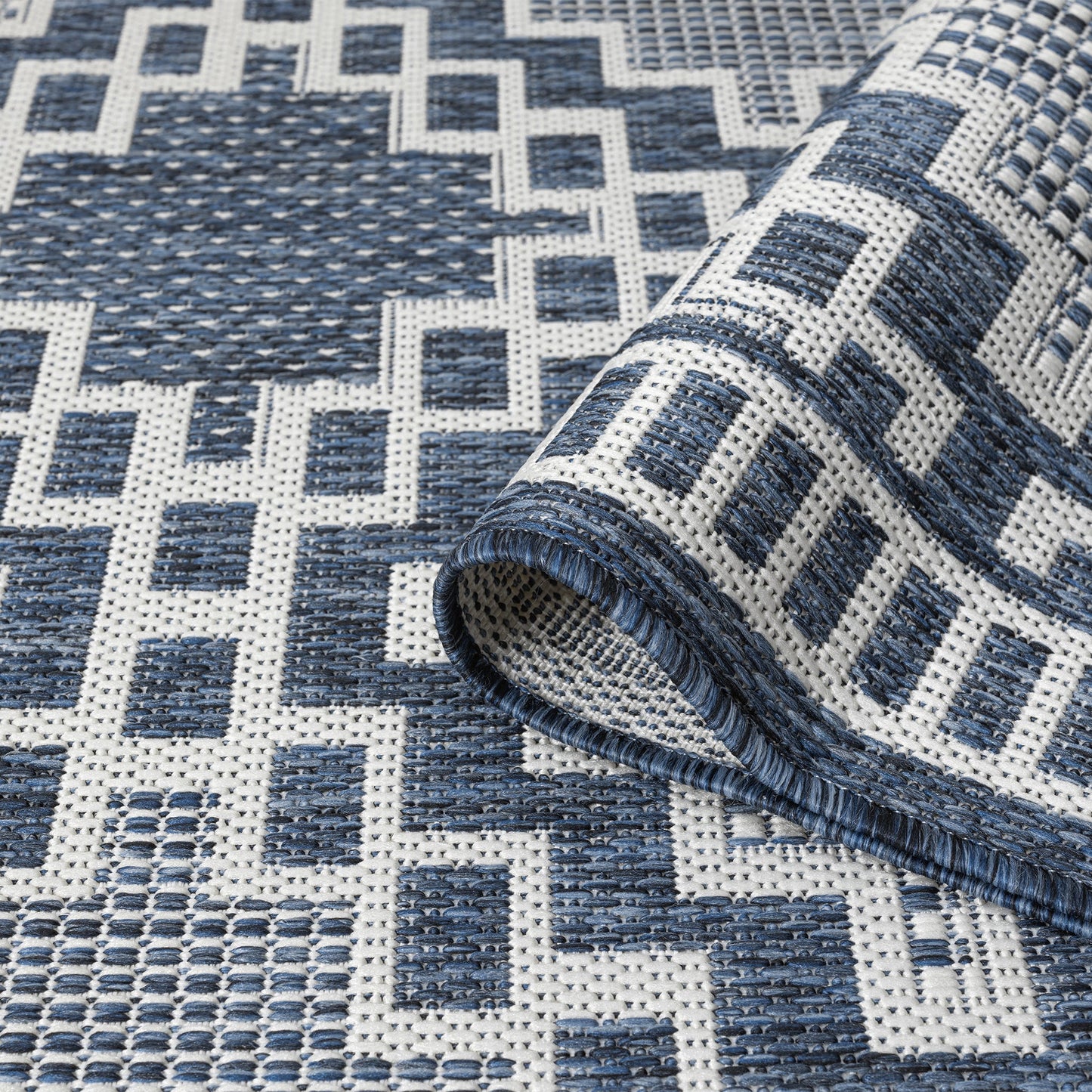 Patio Arctic in Blue : Runner Rug