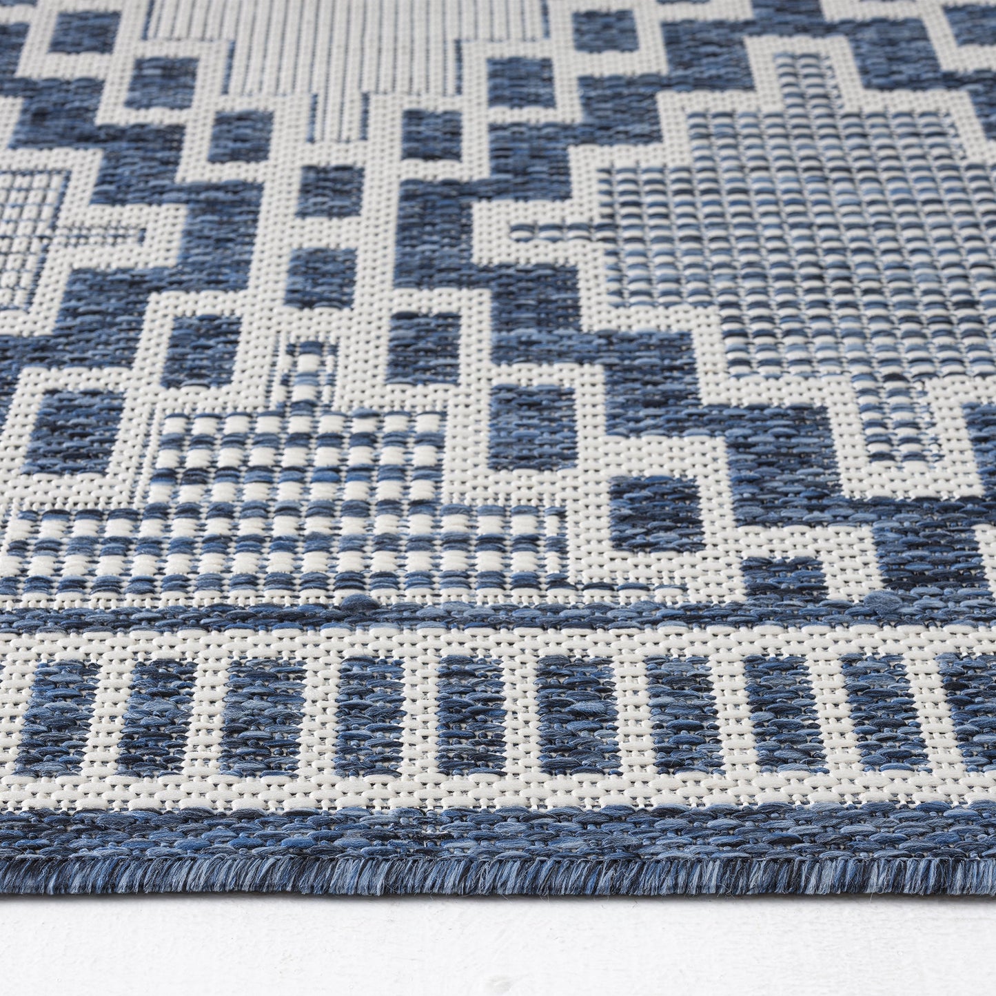 Patio Arctic in Blue : Runner Rug
