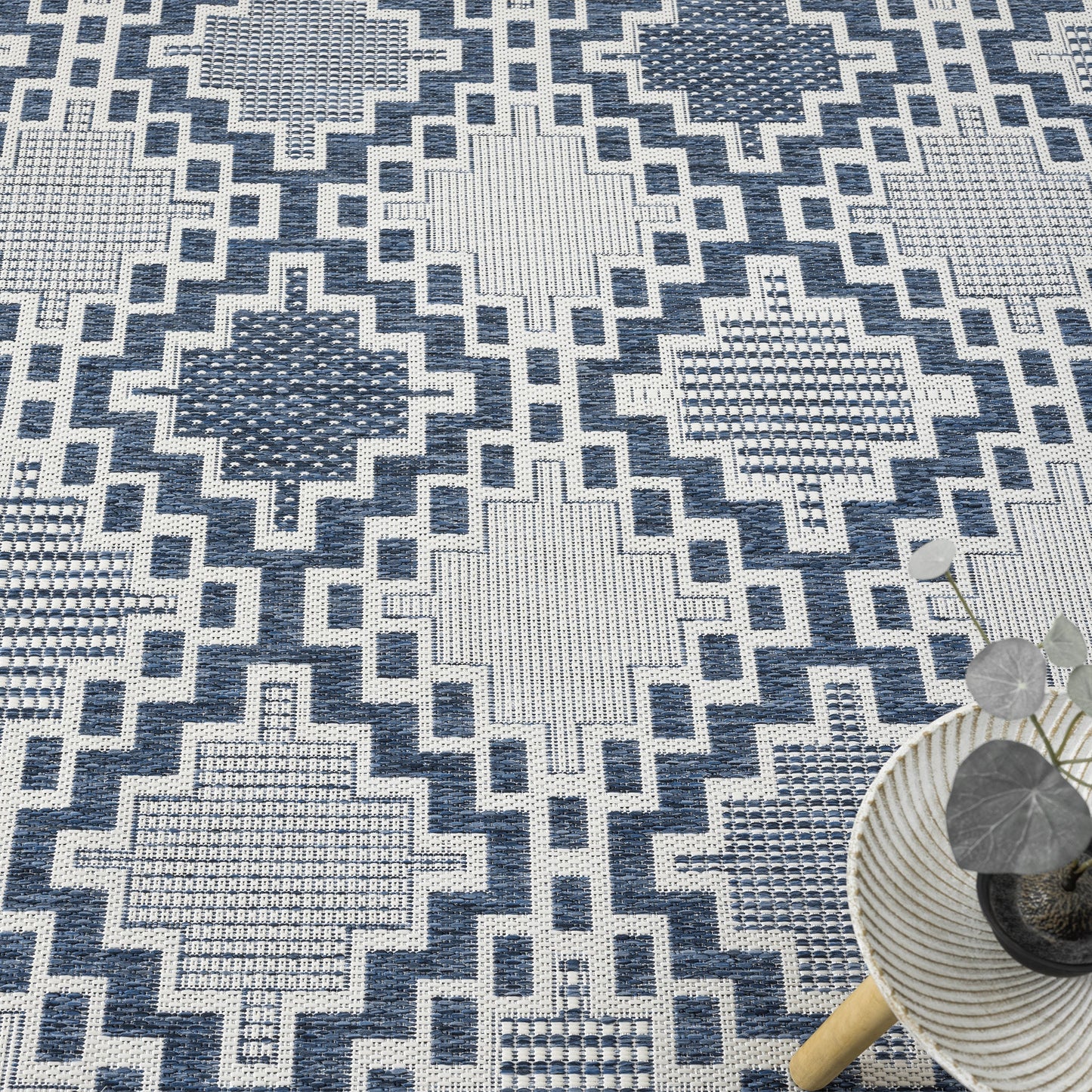 Patio Arctic in Blue Rug