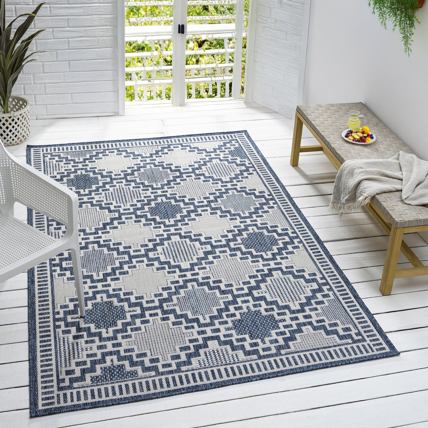 Patio Arctic in Blue Rug