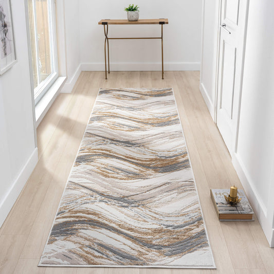 Relic Terra in Beige : Runner Rug