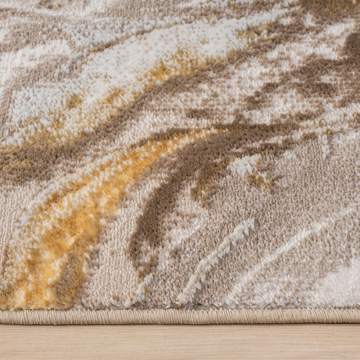 Relic Gold in Beige : Runner Rug