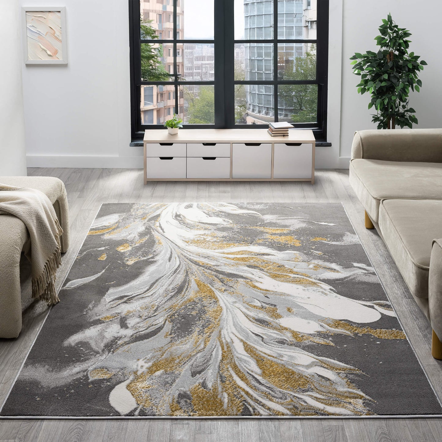 Relic Slate in Grey Rug