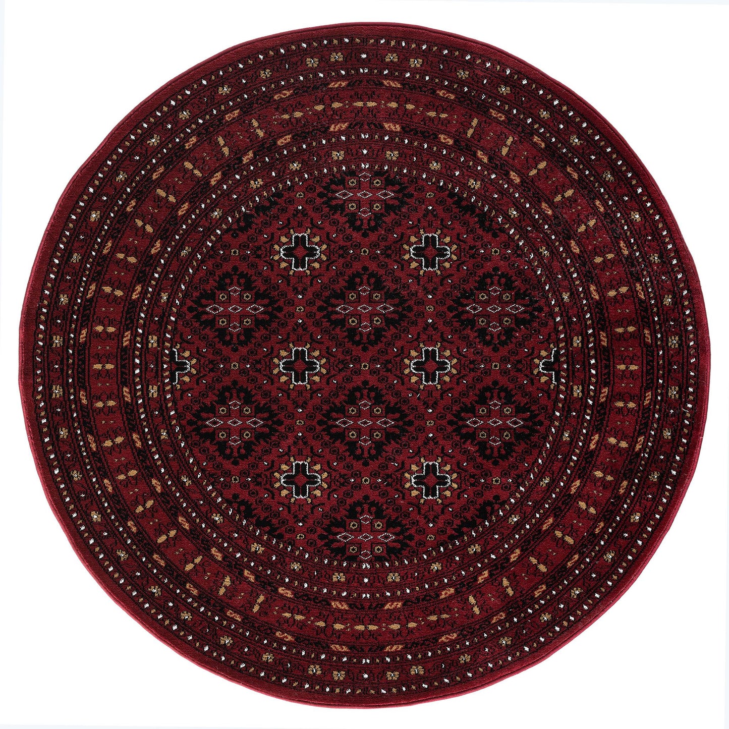 Royal in Red Colour : Round Rug