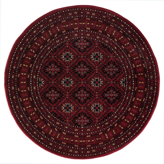 Royal in Red Colour : Round Rug
