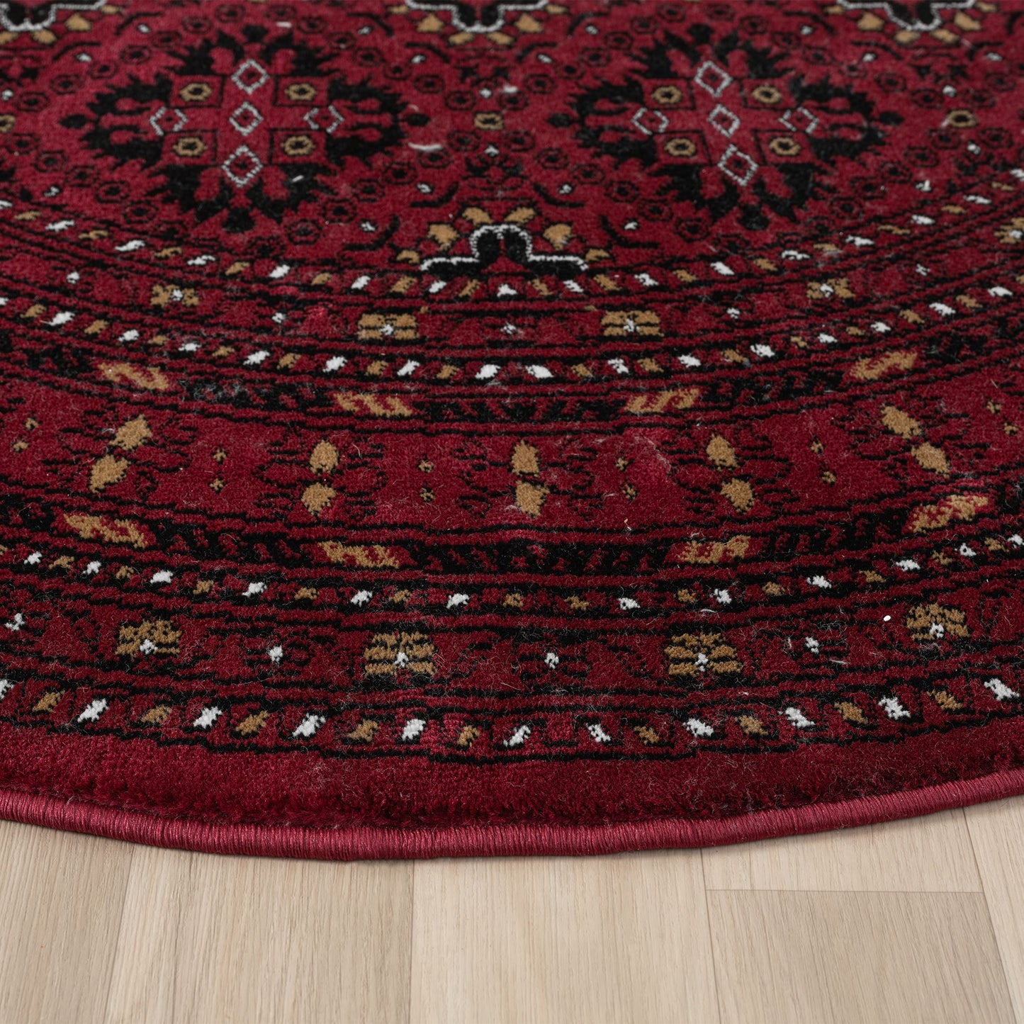 Royal in Red Colour : Round Rug