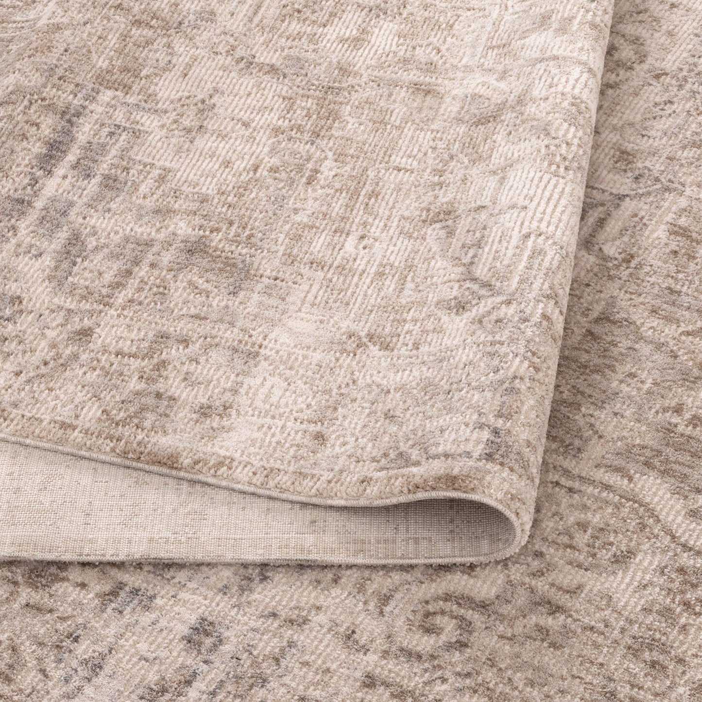 Solenne Beige & Blue Distressed Vintage Rug
