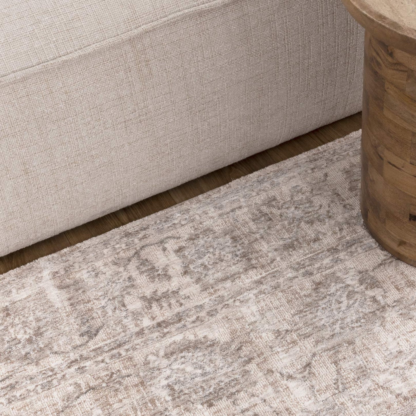 Solenne Beige & Blue Transitional Rug