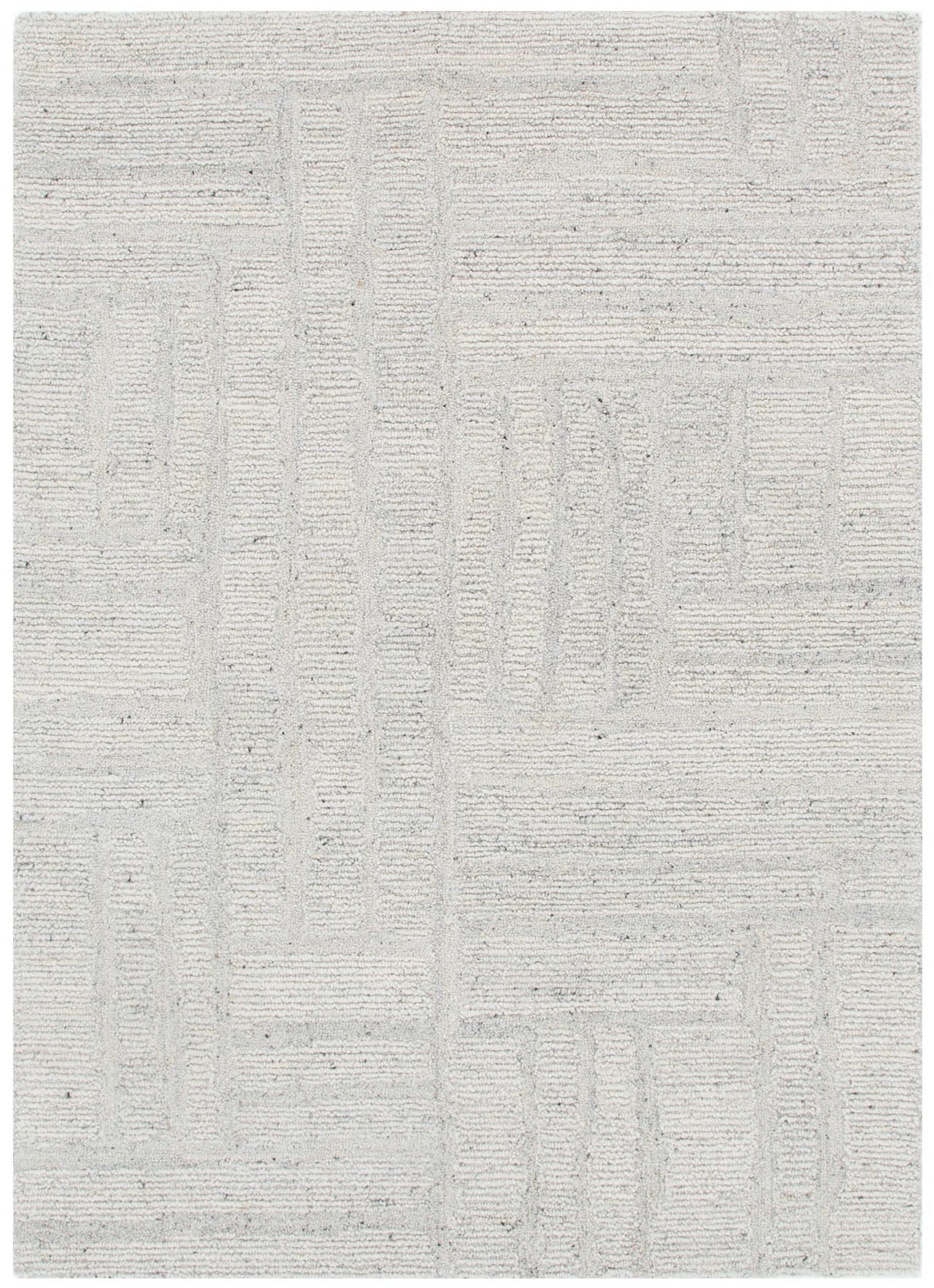 Seren Silver Modern Wool Rug