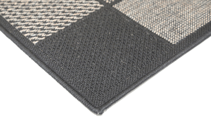 Sisalo Square Shape Patterned Ikat in Grey Rug