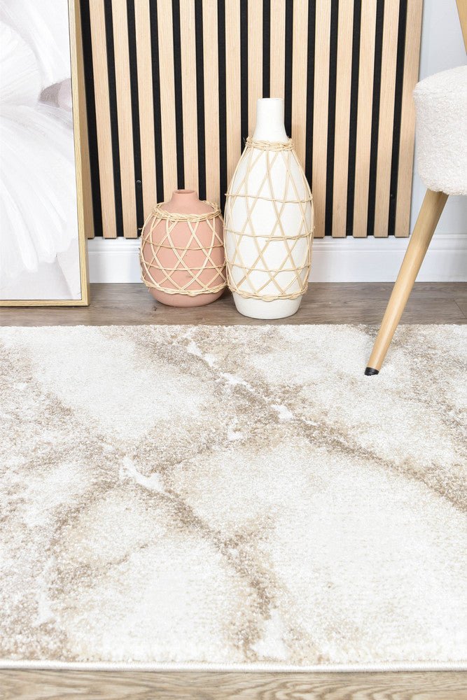 Sofia Emberwood Beige & Cream : Runner Rug