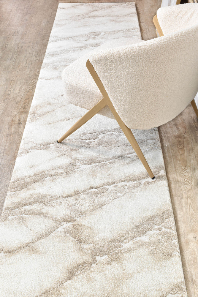 Sofia Emberwood Beige & Cream : Runner Rug