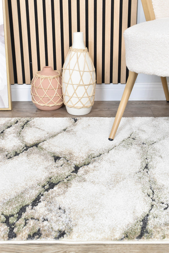 Sofia Sagefrost Beige & Cream : Runner Rug