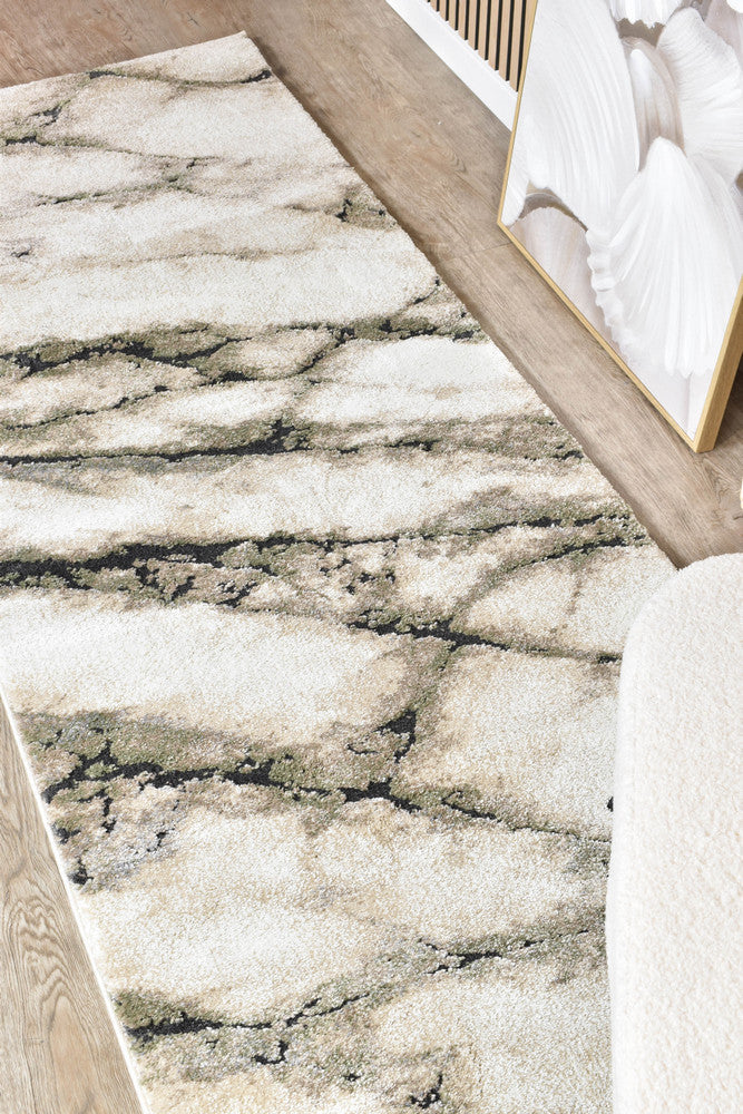 Sofia Sagefrost Beige & Cream : Runner Rug