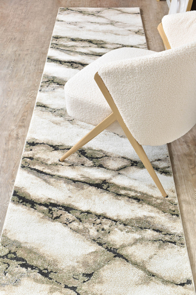 Sofia Sagefrost Beige & Cream : Runner Rug