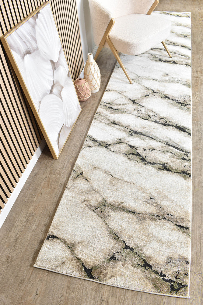 Sofia Sagefrost Beige & Cream : Runner Rug