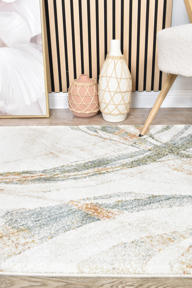 Sofia Emerald Beige & Cream : Runner Rug