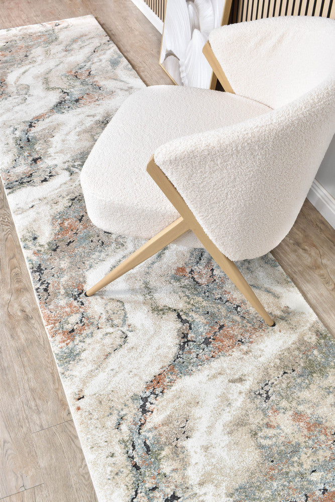 Sofia Lattice Soft Beige & Cream : Runner Rug