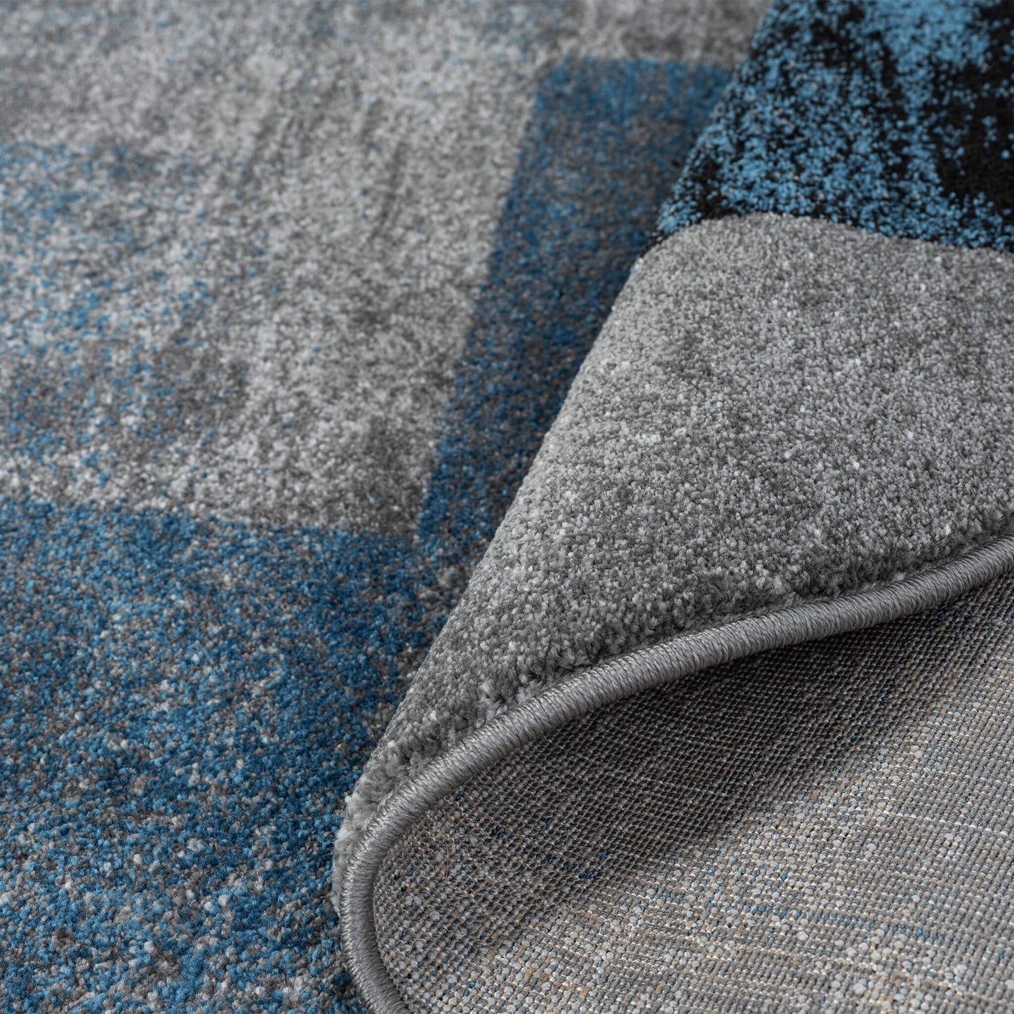 Slate in Blue Colour : Round Rug