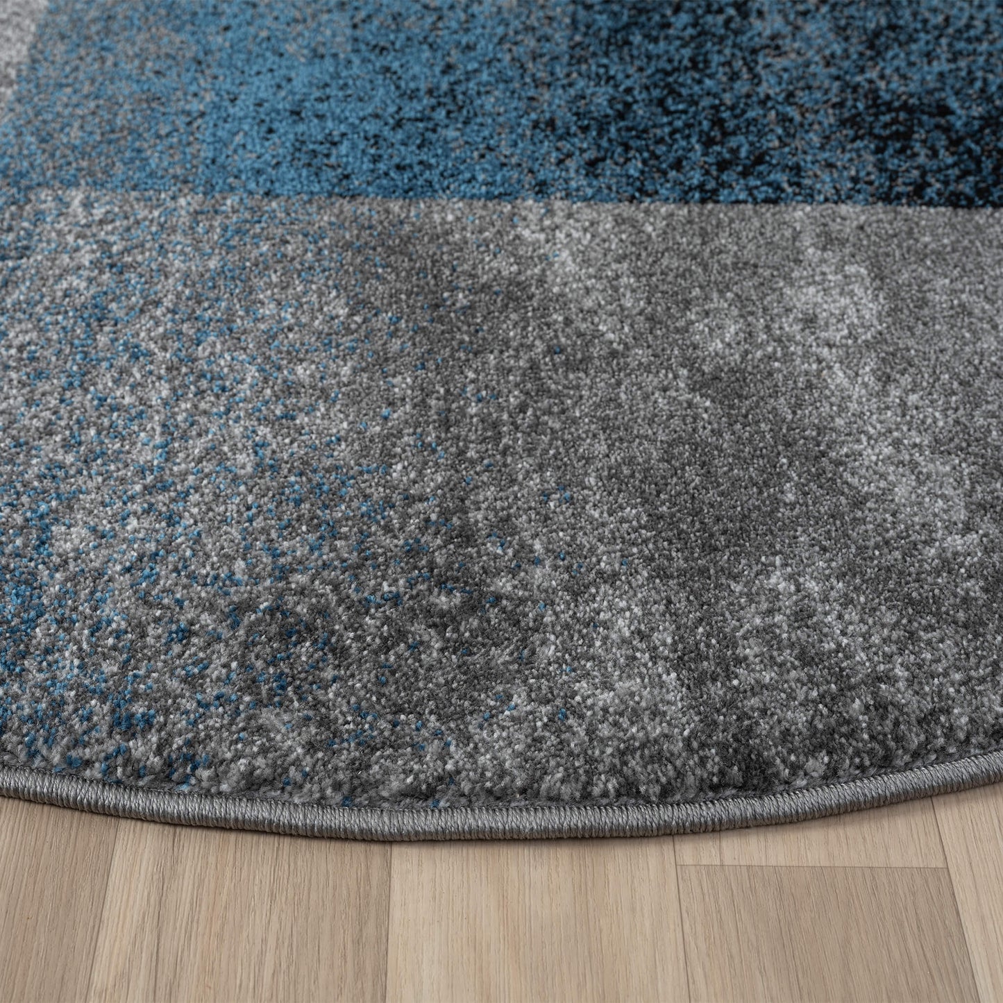 Slate in Blue Colour : Round Rug