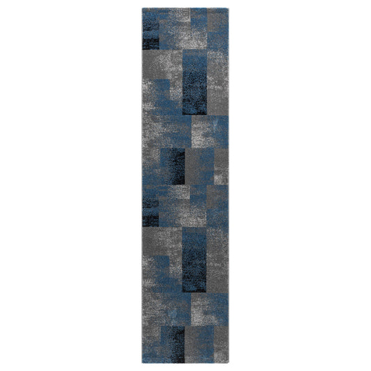 Slate in Blue Colour : Runner Rug