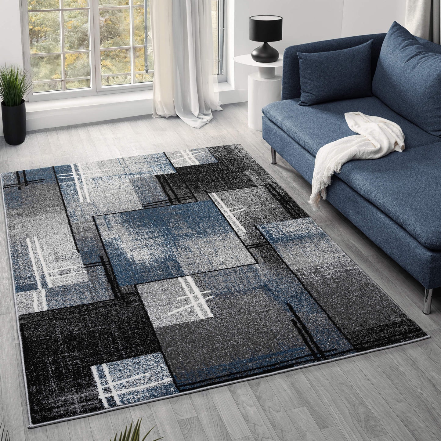 Slate in Blue Colour Rug