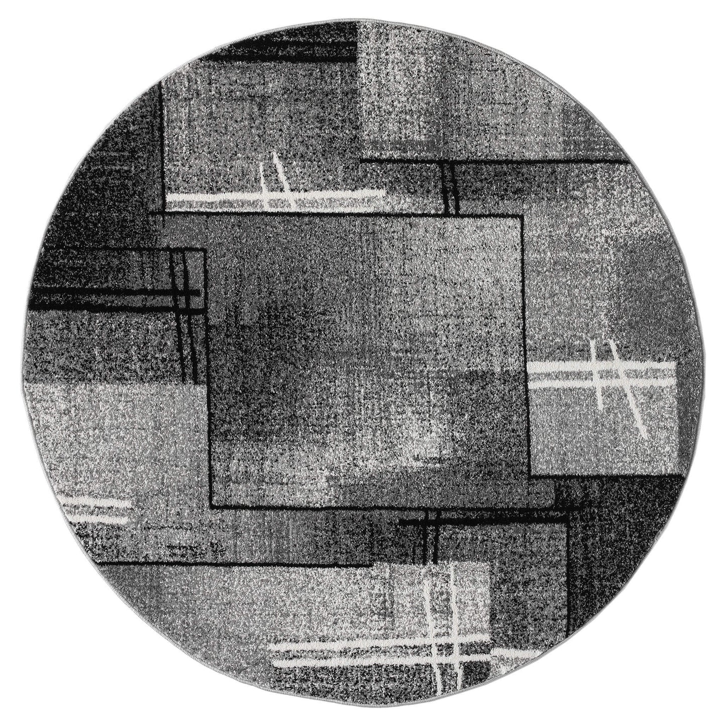 Slate in Grey Colour : Round Rug