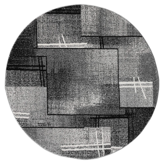 Slate in Grey Colour : Round Rug