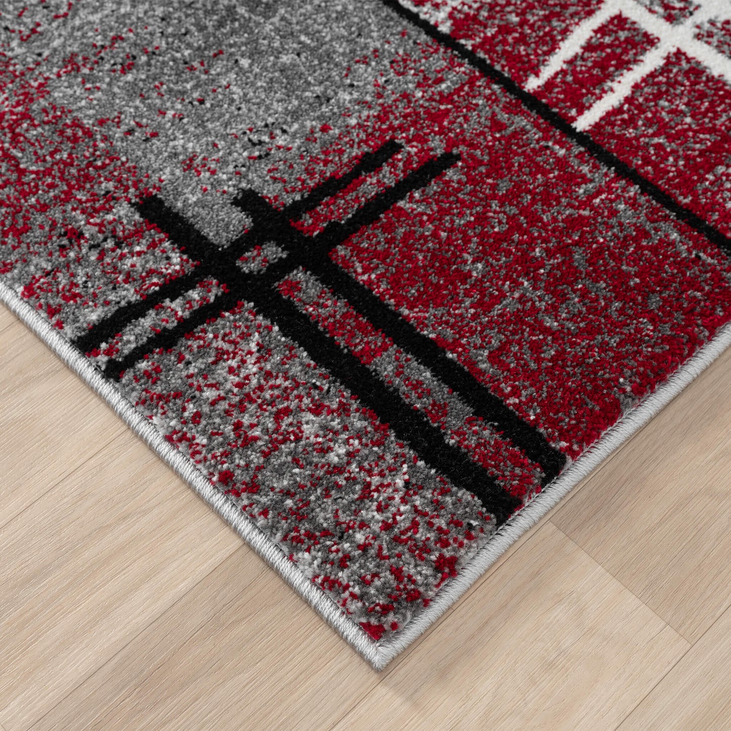 Slate in Red Colour : Runner Rug